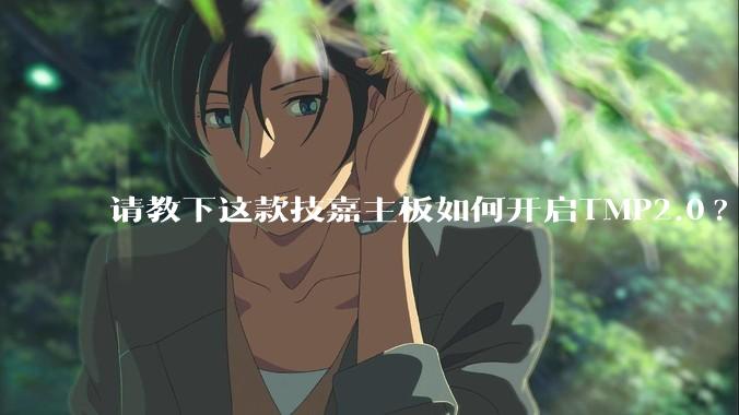 请教下这款技嘉主板如何开启TMP2.0?