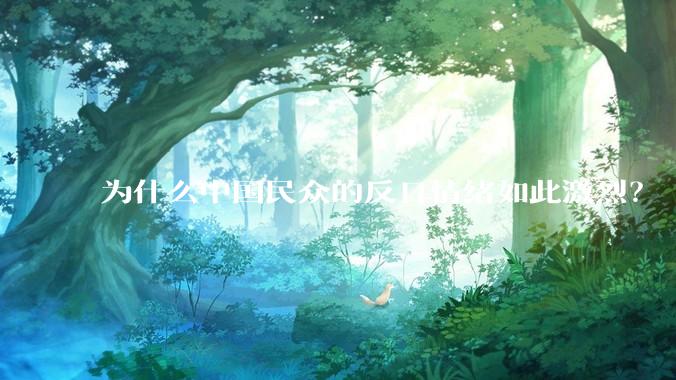为什么中国民众的反日情绪如此激烈？